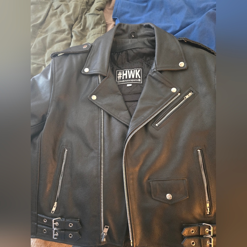 Men's Black Leather Motorcycle Jacket